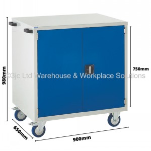 Euroslide Storage Cabinet Mobile 2 Door Cupboard